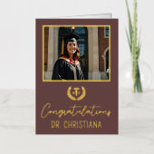 MD医パーソナライズされた医の卒業 箔グリーティングカード (正面)