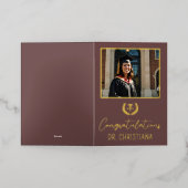 MD医パーソナライズされた医の卒業 箔グリーティングカード (外側レイダウン)