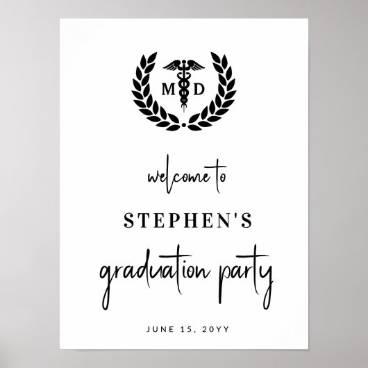 MD医モダン医の卒業へようこそ ポスター (正面)