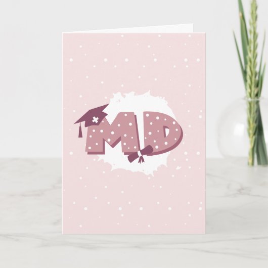 MD医師医学生の卒業 カード (正面)