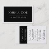 MD医者の博士の医学の黒い旗プラチナ 名刺 (正面/裏面)