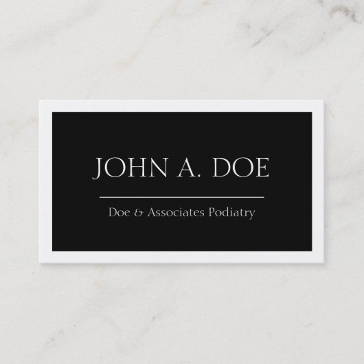 MD医者の博士の医学の黒い旗W/W 名刺 (正面)