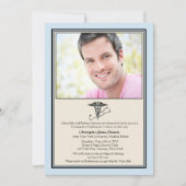 MD卒業ブルーフォト招待状 招待状 (正面)