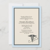 MD卒業招待状青 招待状 (正面)