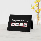 MD学位 – 名前をカスタムするおめでとう –  カード (黄色い花)