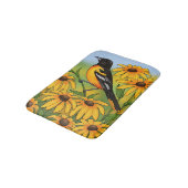 MD州バードオリオールと黒目スーザンフラワー バスマット (アングル)