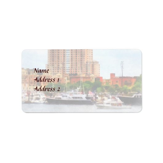 MD – インナーハーバー製品結婚のボート ラベル (正面)