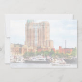 MD – インナーハーバー製品結婚のボート 招待状 (裏面)