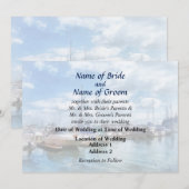 MD – ボートベイスンフェル結婚ズポイント 招待状 (正面/裏面)