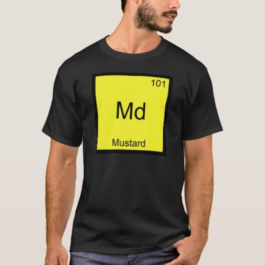Md – マスタード化学素おもしろい子シンボルティー tシャツ (正面)