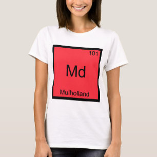 Md - マラホランド おもしろ 化学元素記号 Tシャツ