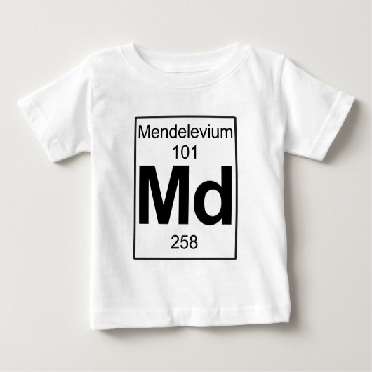 Md -メンデレビウム ベビーTシャツ (正面)