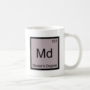 Md -修士号化学要素の記号のティー コーヒーマグカップ