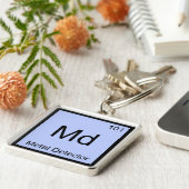 Md – 金属検出器化学素子シンボルティー キーホルダー (側面)