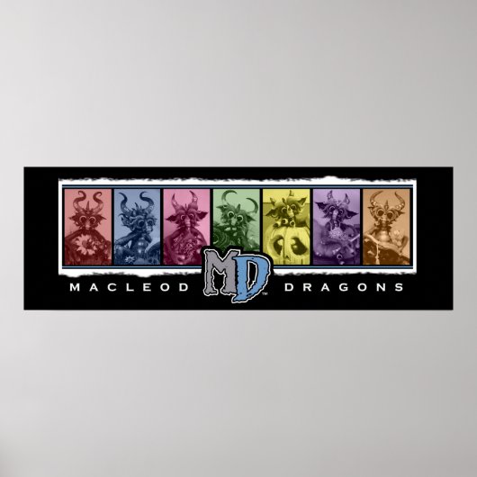 MD 36"x12"カラーバーポスター ポスター (正面)