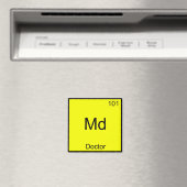 Md - Doctor Chemistry Element Symbol おもしろい Medical マグネット (インサイチュ (食洗機))