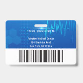 MD Doctor Hospital医療従業員写真ID バッジ (裏面)