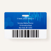 MD Doctor Hospital医療従業員写真ID バッジ (裏面)