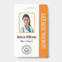 MD Doctor Hospital Medical Employeeの写真ID バッジ