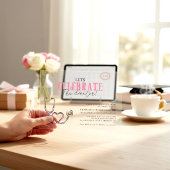 MD Graduation Pink Stethoscope Clear Invitation アクリル招待状