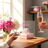 MD Graduation Pink Stethoscope Clear Invitation アクリル招待状