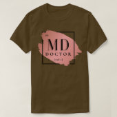 MD Medical Doctor Vers 2ミニマルユニークリスト歯周 Tシャツ (デザイン正面)