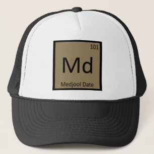 Md - Medjoolの日付化学周期表の記号 キャップ
