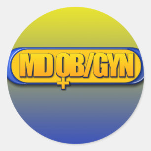 MD OB/GYNのロゴの楕円形の産科学のGYNECOLOGY ラウンドシール