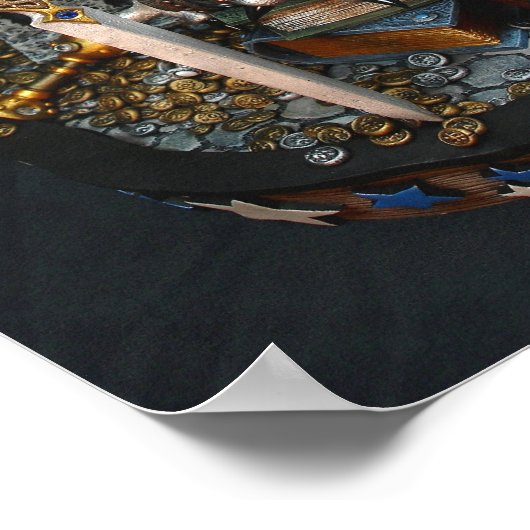 MD White Dragon 11"x14" Mini Poster ポスター (角)