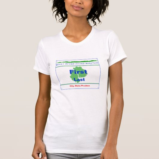 MDIのマラソン-カスタムなよだれかけ数 Tシャツ (正面)
