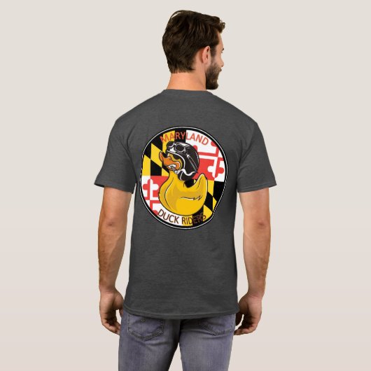 MDRidersレッド文字フロントロゴバック Tシャツ (裏面フル)