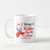 MDSはI私の英雄のためのリボンを身に着けています コーヒーマグカップ (左)