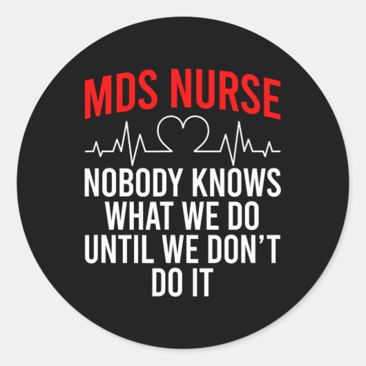 MdsナースおもしろいMds看護Mdsナース ラウンドシール (正面)
