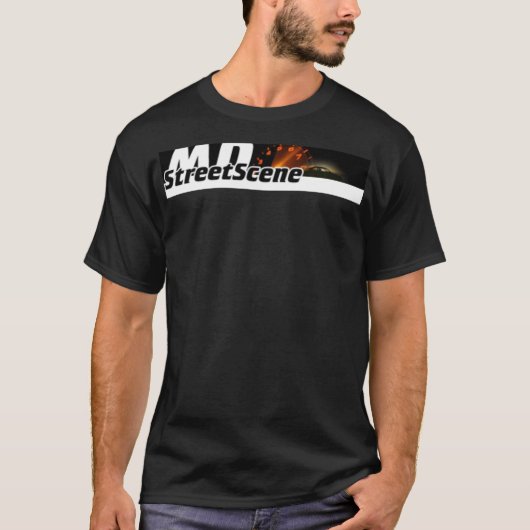 MDSSの黒いワイシャツ Tシャツ (正面)