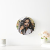 MeとMy Catの小さな丸い壁の写真 ラウンド壁時計 (ホーム)