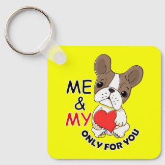 MEとMY LOVE_Metal Keychain Oval Yellow-4 キーホルダー