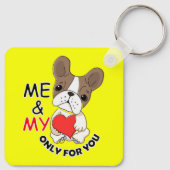 MEとMY LOVE_Metal Keychain Oval Yellow-4 キーホルダー (裏面)