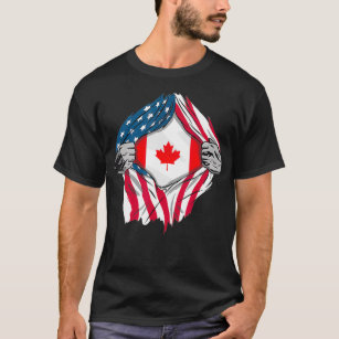 Meカナダ国旗の内部カナダ  tシャツ