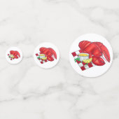 MEメインロブスターシャックシーフードディナーレッドギンガム コンフェッティ (裏面)