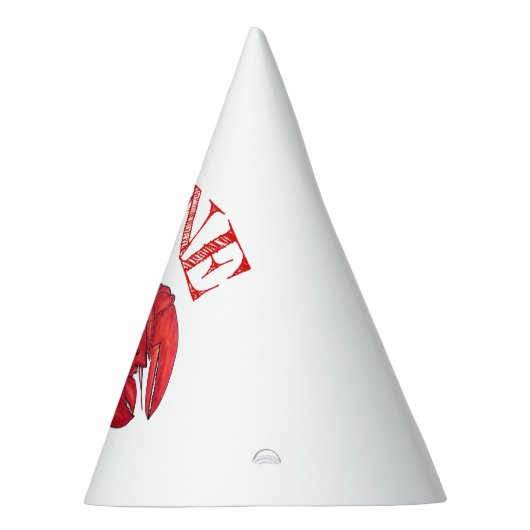 MEメインロブスターシャックシーフードディナーレッドギンガム パーティーハット (右)