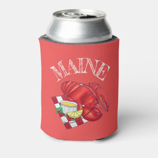 MEメインロブスターシャックシーフードディナーレッドギンガム 缶クーラー (缶裏面)