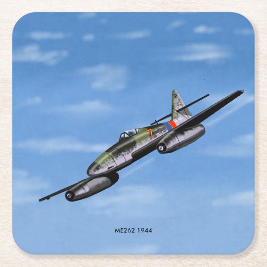 ME262フィギュア1944紙コースター スクエアペーパーコースター (正面)