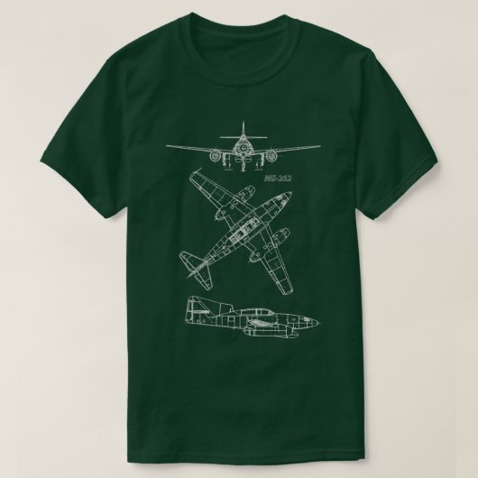 ME262 Concept Blueprints  Tシャツ (デザイン正面)