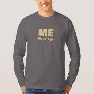 ME / 専攻の Ego Mensロゴグレー長袖 Tシャツ
