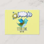 ME 後を追 Twitterのギフトと渦巻きTシャツ 名刺 (裏面)