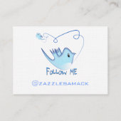 ME 後を追 Twitterのギフトと渦巻きTシャツ 名刺 (裏面)