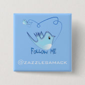 ME 後を追 Twitterのギフトと渦巻きTシャツ 缶バッジ (正面)