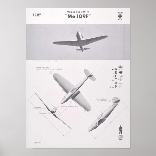 ME 109F認定ポスター, 1942 ポスター (正面)