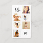 Me 6 後を追 Instagramフォトコラージュソーシャルメディア 名刺 (正面)