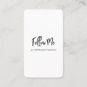 Me 6 後を追 Instagramフォトコラージュソーシャルメディア 名刺 (裏面)